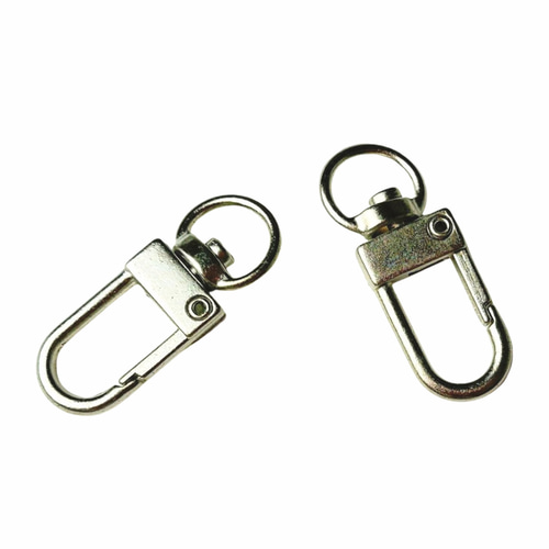 ナスカン ワンタッチ式 BU24 キーホルダー 留め具10個 33mm×12mm 回転