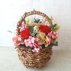 Flower basket (S) red rose 2枚目の画像