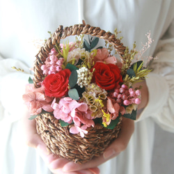 Flower basket (S) red rose 5枚目の画像