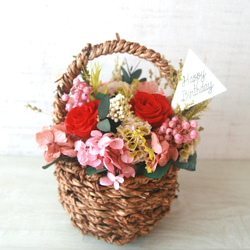 Flower basket (S) red rose 7枚目の画像
