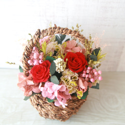 Flower basket (S) red rose 4枚目の画像