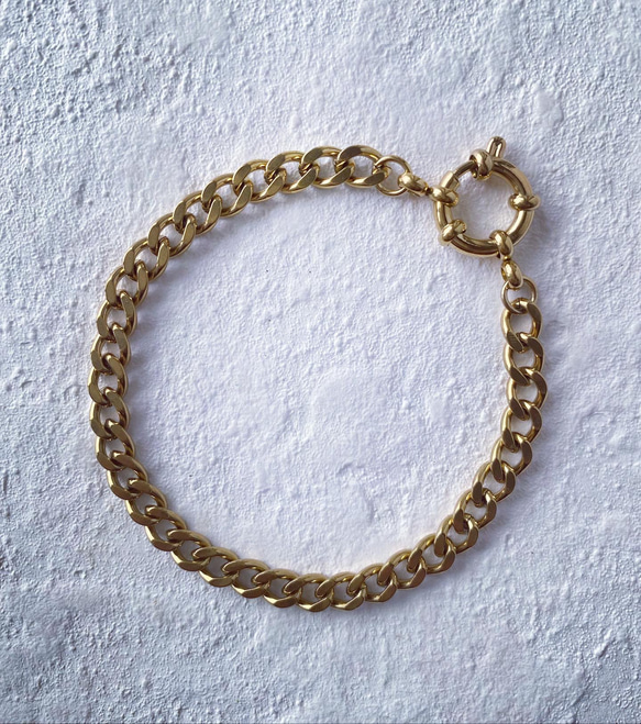 アレルギー対応　ステンレスブレスレット① 付けっ放しok 3枚目の画像