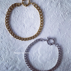 アレルギー対応　ステンレスブレスレット① 付けっ放しok 2枚目の画像