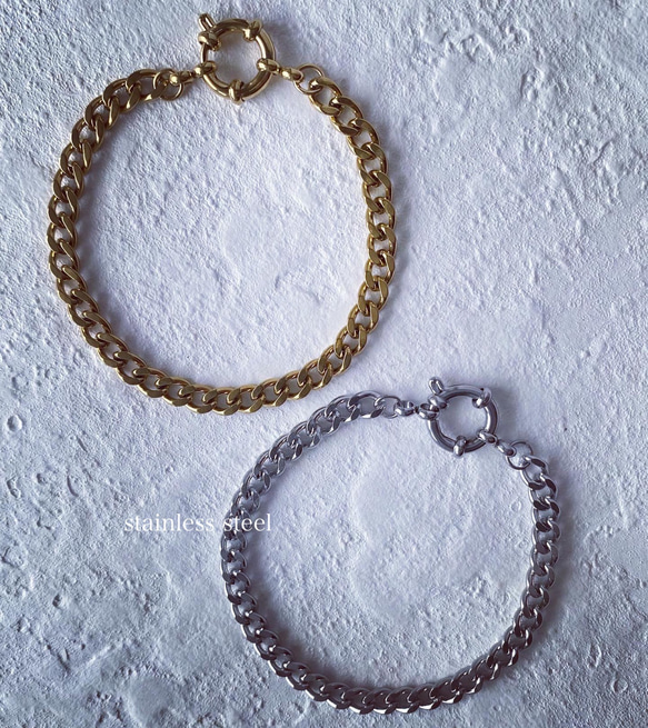 アレルギー対応　ステンレスブレスレット① 付けっ放しok 2枚目の画像