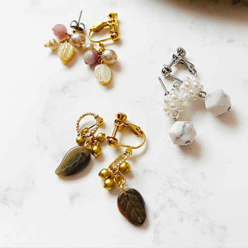 福袋】秋の魔法〈リーフの愛らしさ・温かみのある天然石〉で秋の息吹 