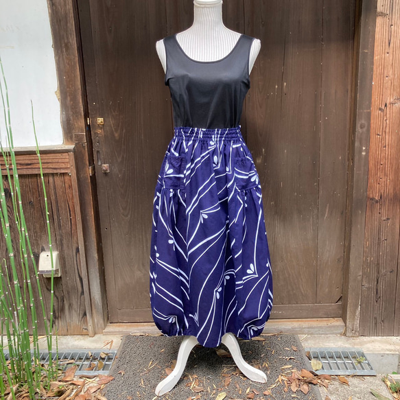 【完成品販売 80cm】バルーンスカートの浴衣ドレス