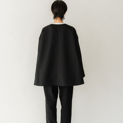 フレアジャケット　ブラック　sai　日本製　ストレスフリー　体型カバー　フレア　フリーサイズ　即納 4枚目の画像