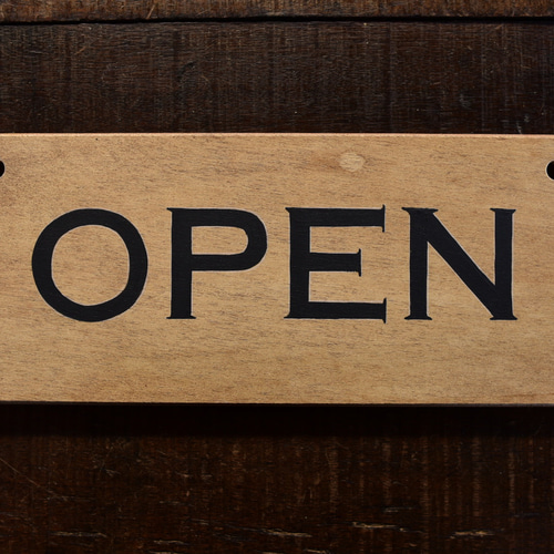 絞ってコスパを最高に上げた open 看板 サイン プレート 営業中 表札