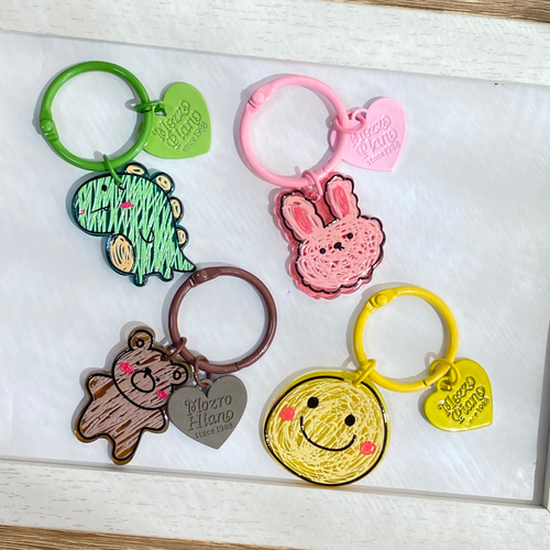 ポップ カラフル アニマル ふプラ板 プラバン ハンドメイド  