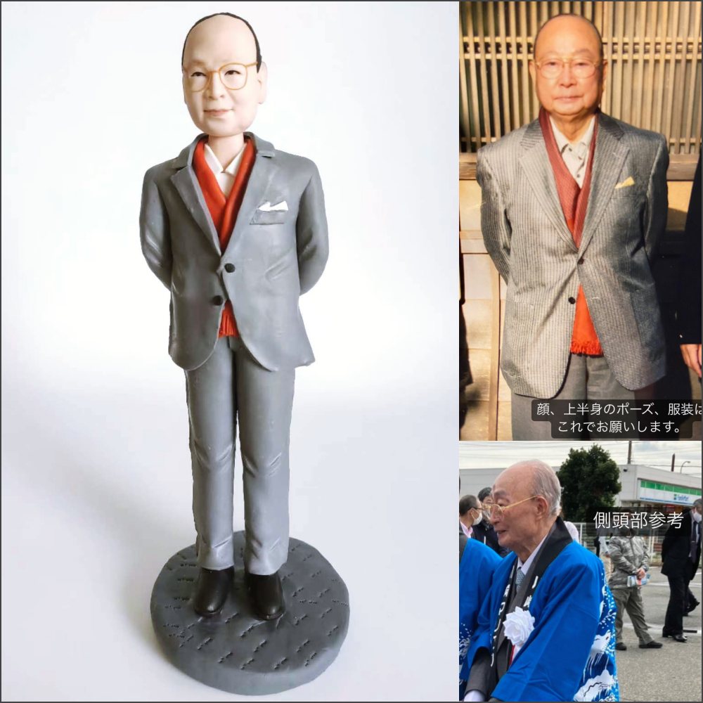 【オーダーメイド】お写真入からのオリジナルフィギュア/記念日・誕生日・退職・敬老の日プレゼント/クリスマス ひなまつり