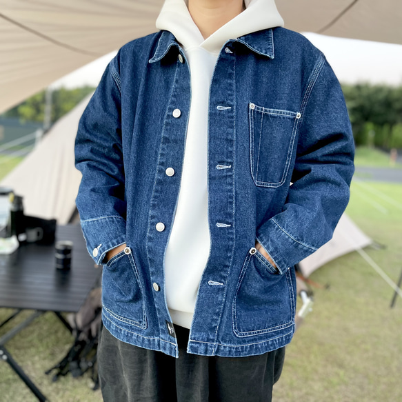 ★濃紺★ EMPORIO ARMANI デニム レザーパッチ ドーナツボタン L リーバイス ギャラ入り革パッチ ドーナツボタン 503 - メルカリ