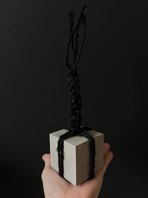 ■約6.5cm 関守石 止め石 ■ ディスプレイ 器 皿 インテリア 什器 オブジェ セメント コンクリート 8枚目の画像