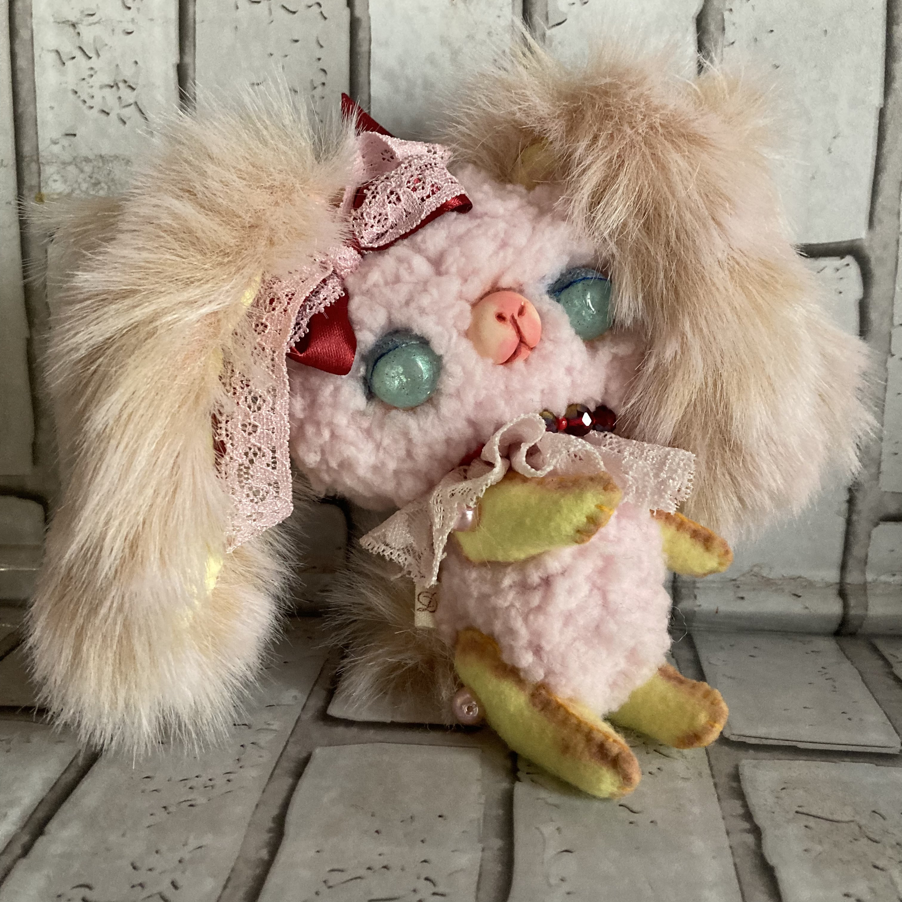 ハンドメイド　作家　人気作家　ぬいぐるみ　うさぎ　テディベア　アートドール