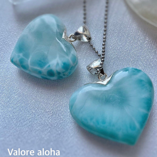 天然石 ラリマーハートのネックレス ネックレス・ペンダント Valore