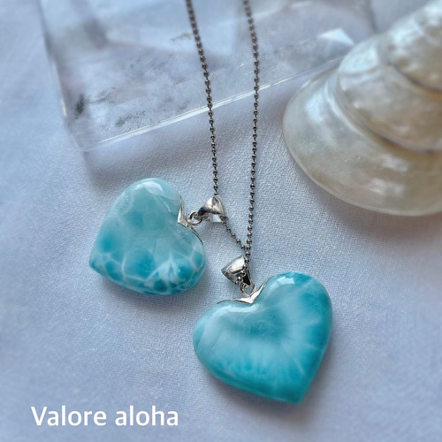 天然石 ラリマーハートのネックレス ネックレス・ペンダント Valore  
