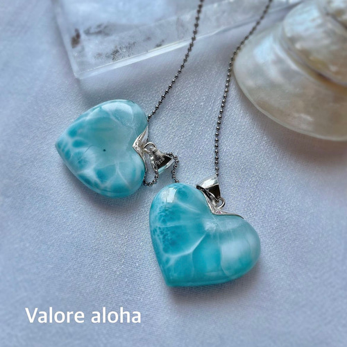 天然石 ラリマーハートのネックレス ネックレス・ペンダント Valore