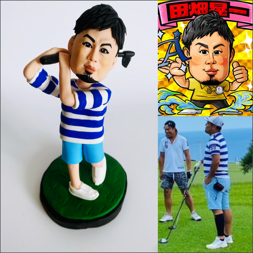 オーダーメイド】お写真入からのオリジナルフィギュア人形/ゴルフ景品 