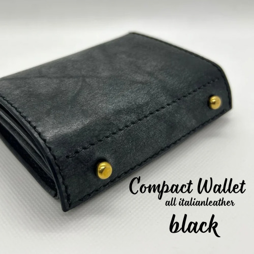 イタリアンレザー コンパクトウォレット［アラスカ 16色］ 二つ折り
