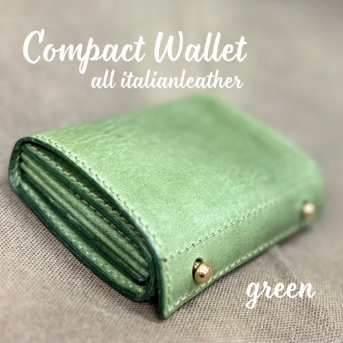 イタリアンレザー コンパクトウォレット［アラスカ 16色］ 二