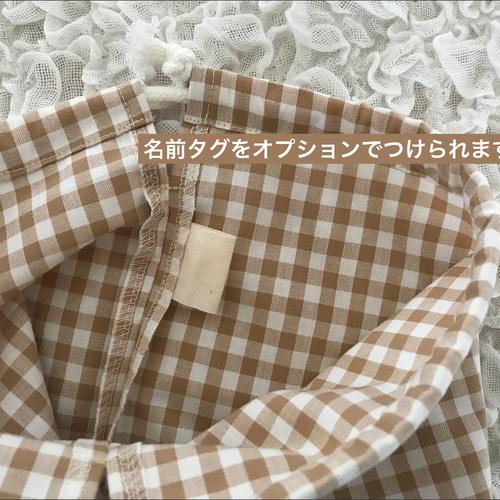 受注制作】子供が1人で着られるキッズエプロン⚘⚘花柄水彩画ミモザ