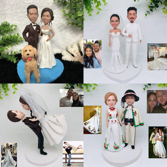 【オーダーメイド】お写真入からのオリジナルフィギュア人形/結婚祝い・記念日・プレゼント/彼氏彼女・カップル/ウェディング 9枚目の画像