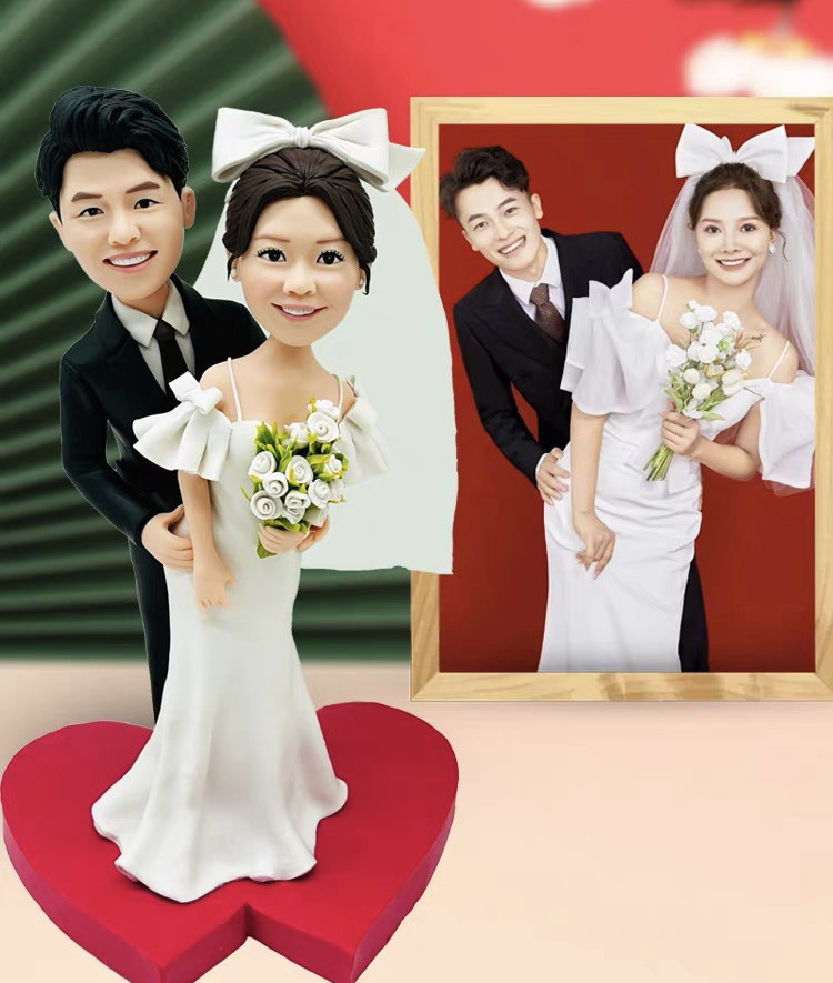 【オーダーメイド】お写真入からのオリジナルフィギュア人形/結婚祝い・記念日・プレゼント/彼氏彼女・カップル/ウェディング