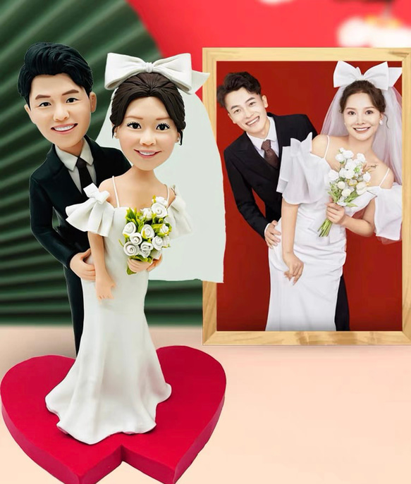 オーダーメイド】お写真入からのオリジナルフィギュア人形/結婚祝い