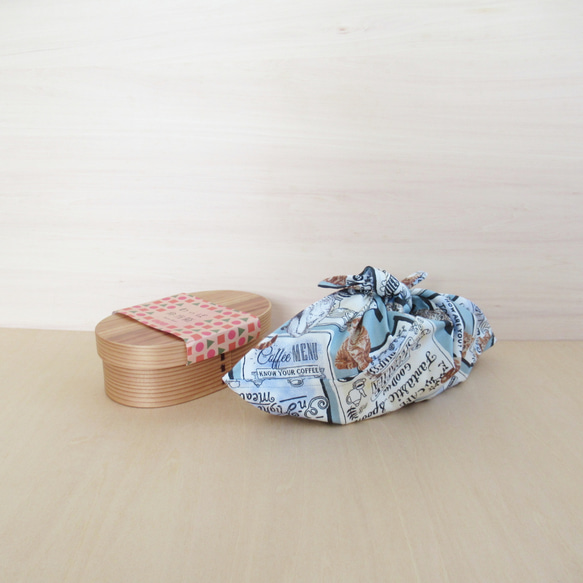 送料無料【Natural　アンティーク　キャット】ぴったりsizeあづま袋～優しい触り心地～お弁当袋　エコバッグ 2枚目の画像