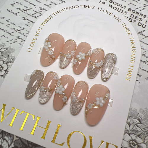 Lilith_nail☆ジェルネイルチップ☆オーダー受付中☆花ネイル