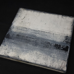 ひろ・あおき　作　「盤033」　アクリル/木製パネル　S3　27.3x27.3cm　抽象絵画　現代アート　スクエア 17枚目の画像