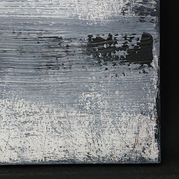 ひろ・あおき　作　「盤033」　アクリル/木製パネル　S3　27.3x27.3cm　抽象絵画　現代アート　スクエア 2枚目の画像