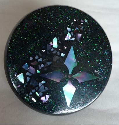 ＊値下げ＊国産漆塗り螺鈿ブローチ 値下げ＊国産漆塗り螺鈿ブローチ