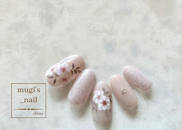 ネイルチップ No.84 フラワーネイル nail ジェルネイル 2枚目の画像