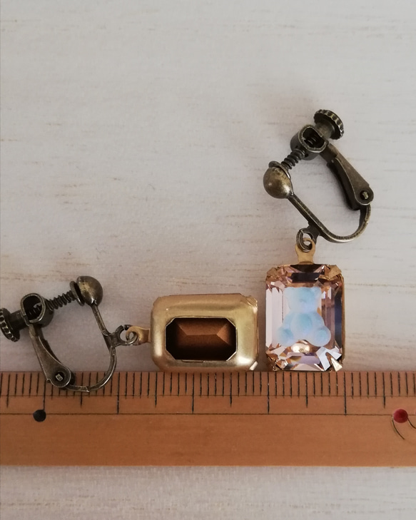 ヴィンテージスワロフスキーのイヤリング（teddybear） 4枚目の画像