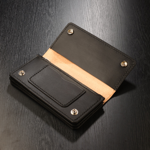 トラッカーウォレット（フルフラップ）BLACKカービング 長財布 OS