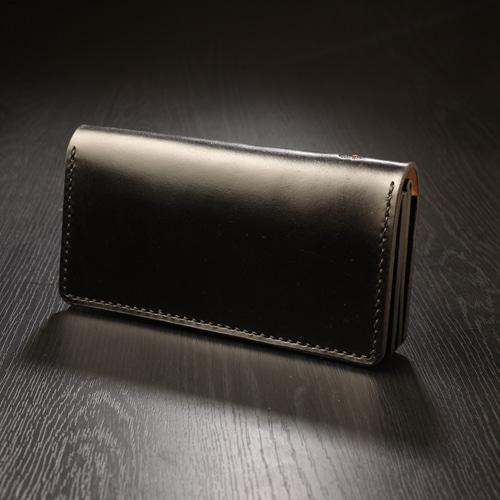 トラッカーウォレット（フルフラップ）BLACKカービング 長財布 OS