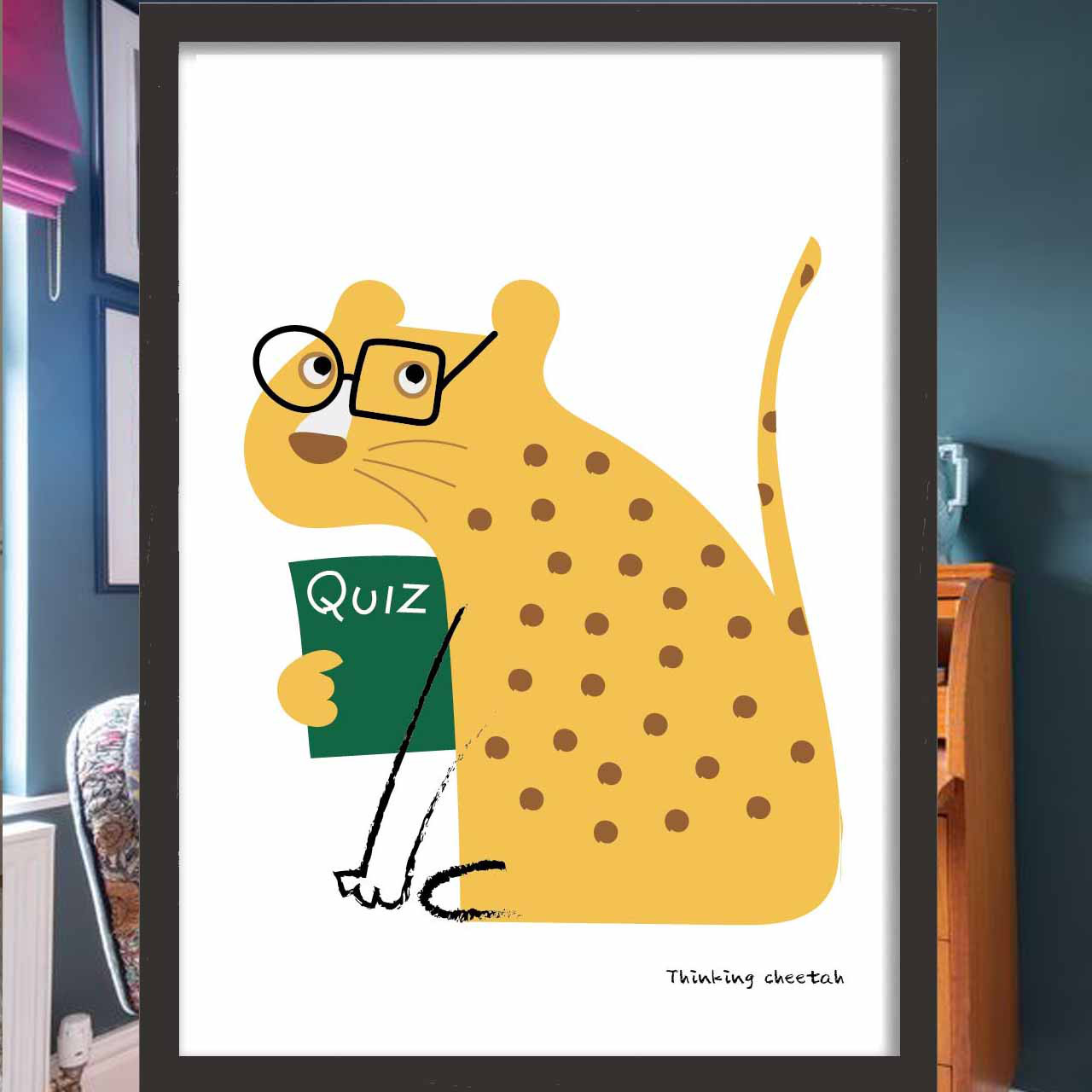 QUIZ　動物　イラスト　ポスター　A4 A3 A2 A1　アートポスター　アート/sei/新着順検索　1814