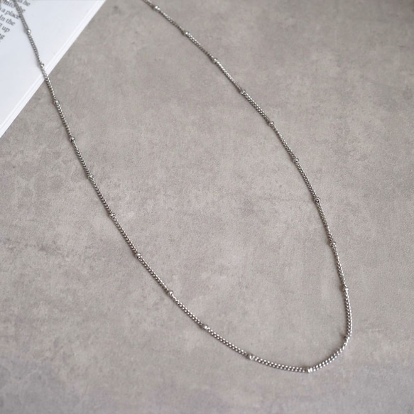 [手術不銹鋼] 簡單的點鏈項鍊，可以留在上面，不生鏽 第4張的照片