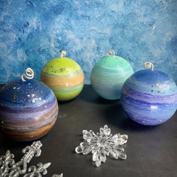 キャンドルホルダー＋球体キャンドル 星に願いを レイヤー地球キャンドル 惑星キャンドル 球体が好き