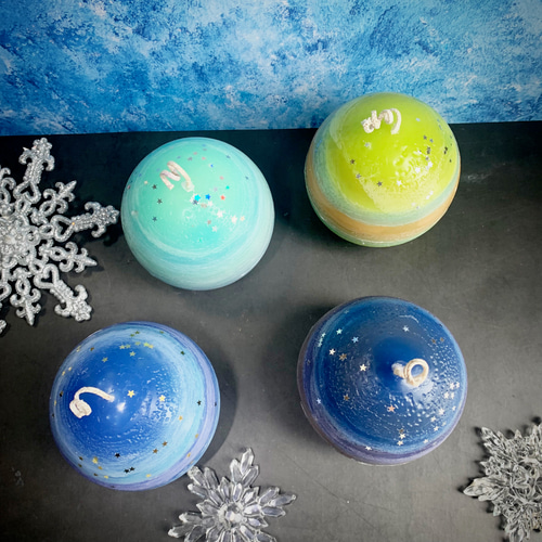 星に願いを レイヤー地球キャンドル 惑星キャンドル 球体が好き