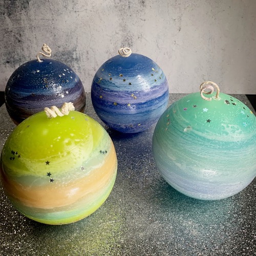 星に願いを レイヤー地球キャンドル 惑星キャンドル 球体が好き
