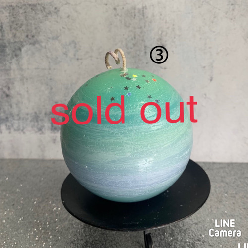 星に願いを レイヤー地球キャンドル 惑星キャンドル 球体が好き