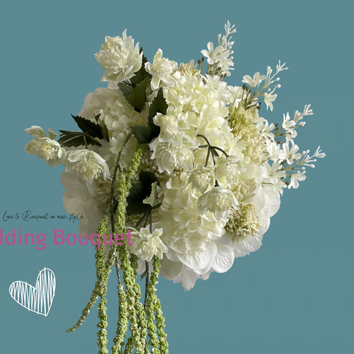 ❁ウェディングブーケ❁マシュマロみたいなホワイトブーケ【50824  