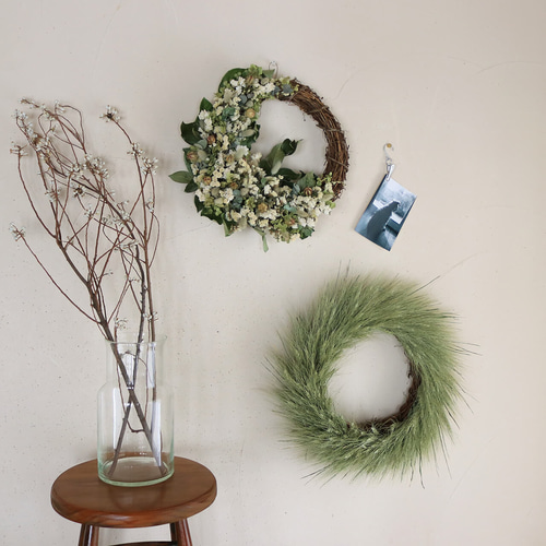 ◇ハーフリース◇ナチュラル◇プレゼント お急ぎ便 ムーミン ドライフラワー「ナチュラル・ハーフリース