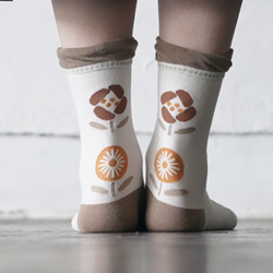 Creema 限量 3 雙襪子套裝復古花卉圖案 ALCEDO 第9張的照片