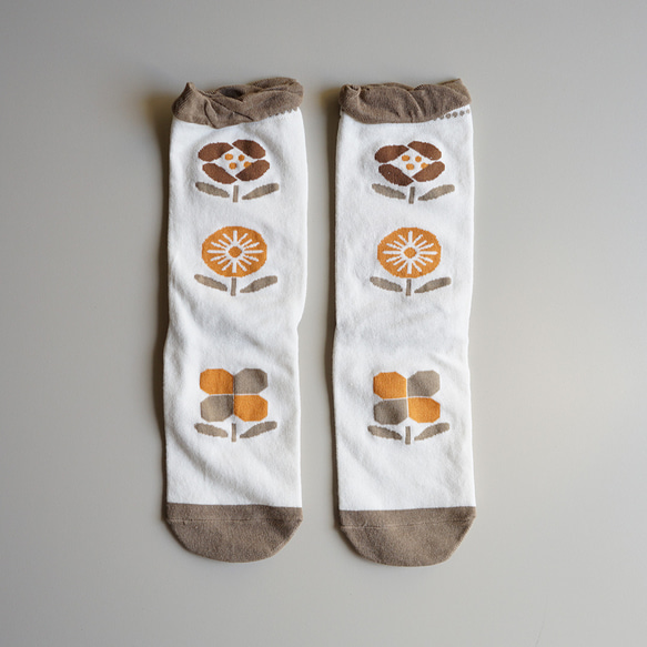 Creema 限量 3 雙襪子套裝復古花卉圖案 ALCEDO 第11張的照片