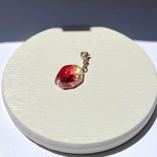 薔薇のミニチャーム / ドライフラワー / 鉱石 / レジン / 秋色 その他