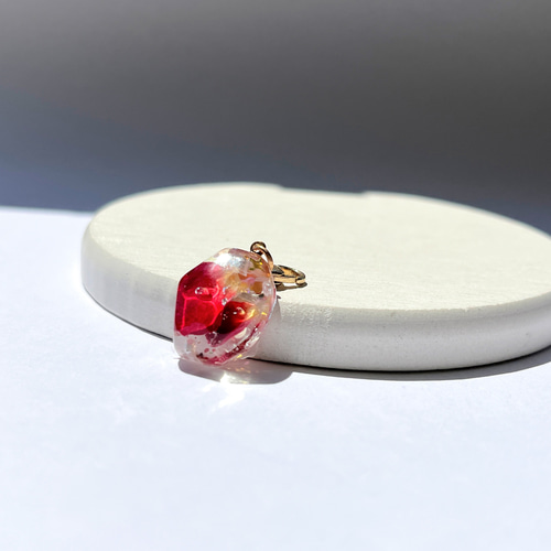 薔薇のミニチャーム / ドライフラワー / 鉱石 / レジン / 秋色 その他