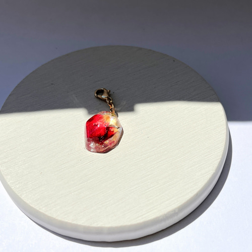 薔薇のミニチャーム / ドライフラワー / 鉱石 / レジン / 秋色 その他