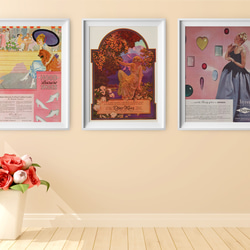 【NO.491】アメリカのヴィンテージ広告アートポスター☆女性ドレス宝石カラフルメルヘンお洒落★A2A1B5B4B3B2 10枚目の画像